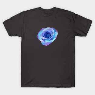 Sky Blue Purple Colorful Rose T-Shirt